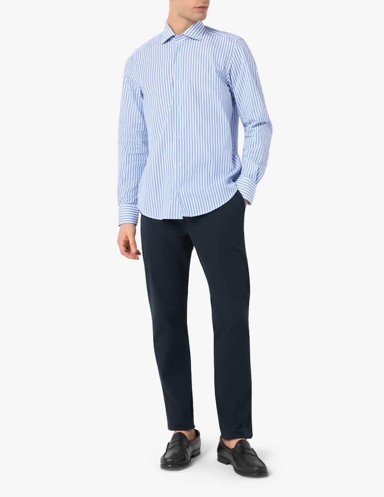 Sartoria Italiana Camicia classica a righe modern fit in cotone organico - immagine 2 Sartoria Italiana Camicia classica a righe modern fit in cotone organico - immagine 2