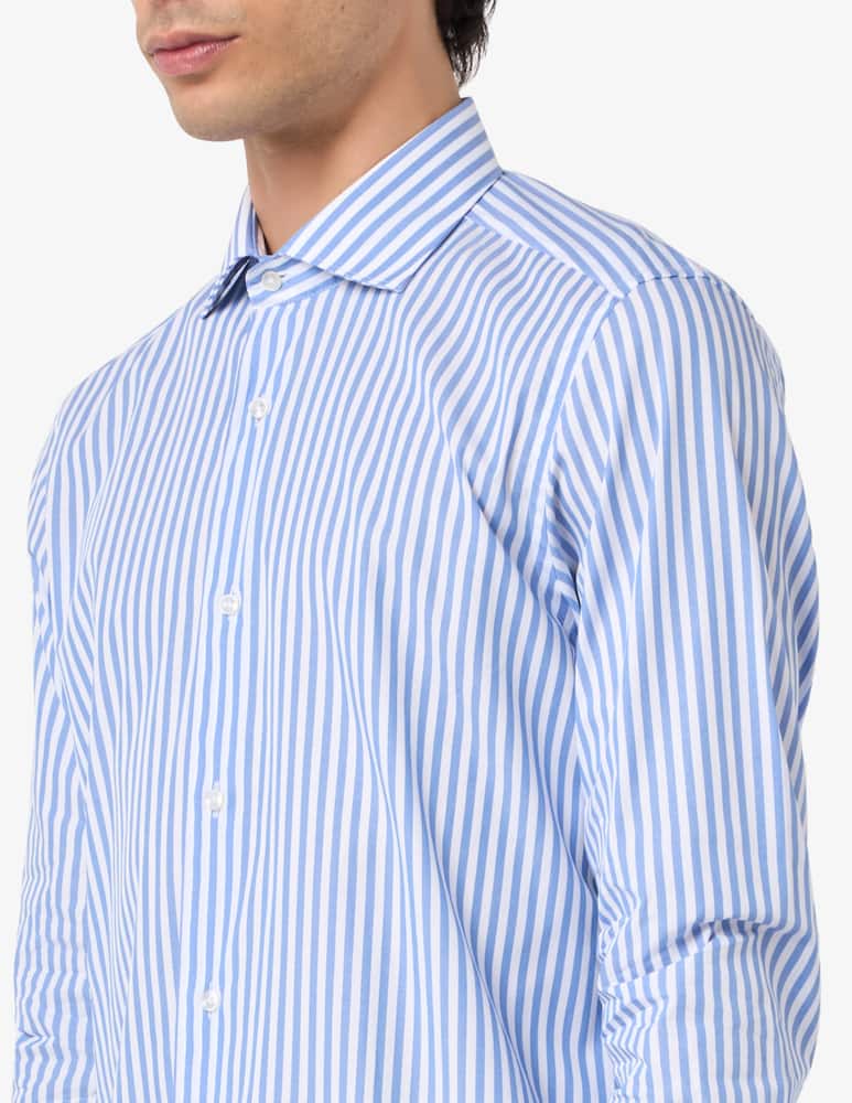 Sartoria Italiana Camicia classica a righe modern fit in cotone organico - immagine 4 Sartoria Italiana Camicia classica a righe modern fit in cotone organico - immagine 4