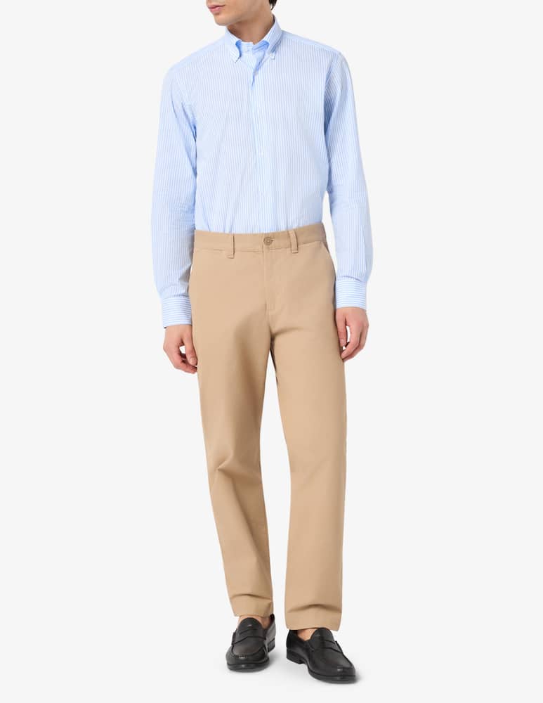 rinascente Sartoria Italiana Camicia rigata in cotone organico regular fit