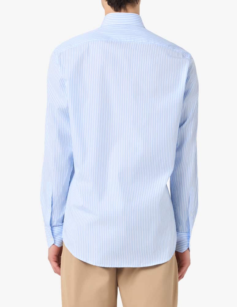 Sartoria Italiana Camicia rigata in cotone organico regular fit - immagine 3 Sartoria Italiana Camicia rigata in cotone organico regular fit - immagine 3
