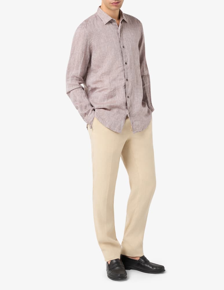 rinascente Sartoria Italiana Camicia in lino modern fit