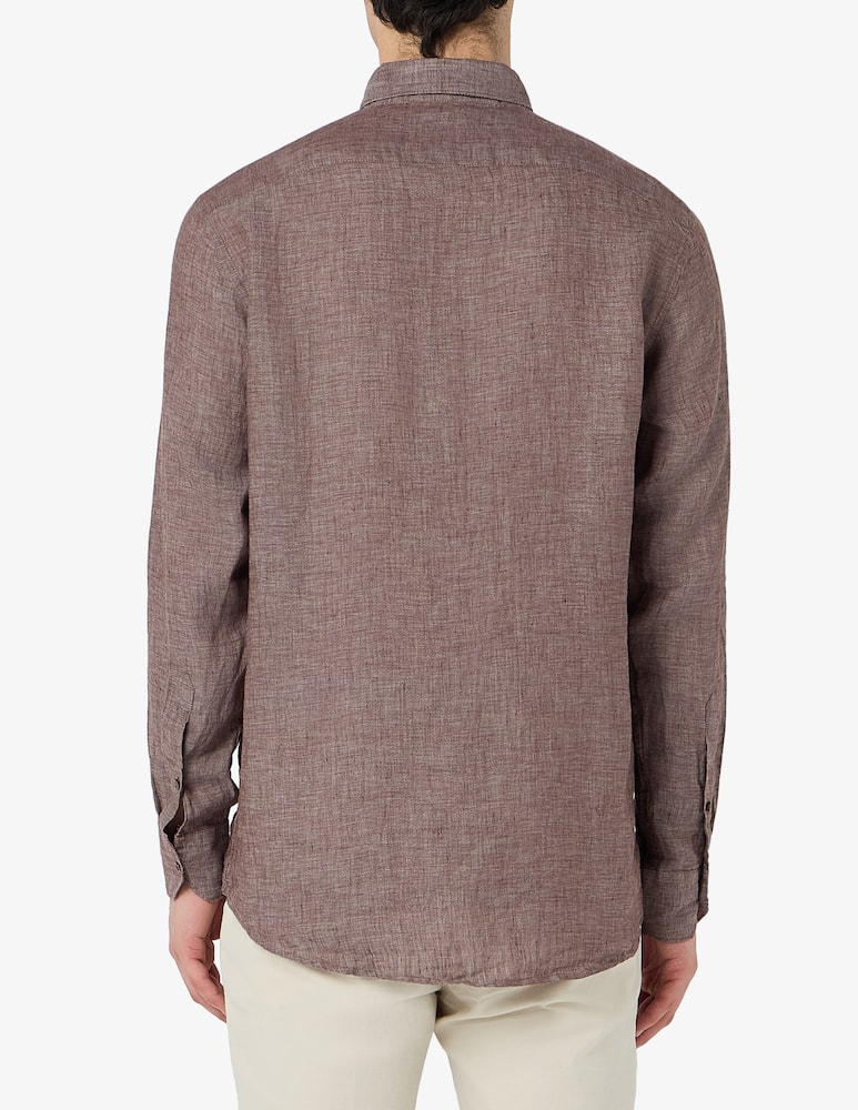 rinascente Sartoria Italiana Camicia manica lunga in lino regular fit