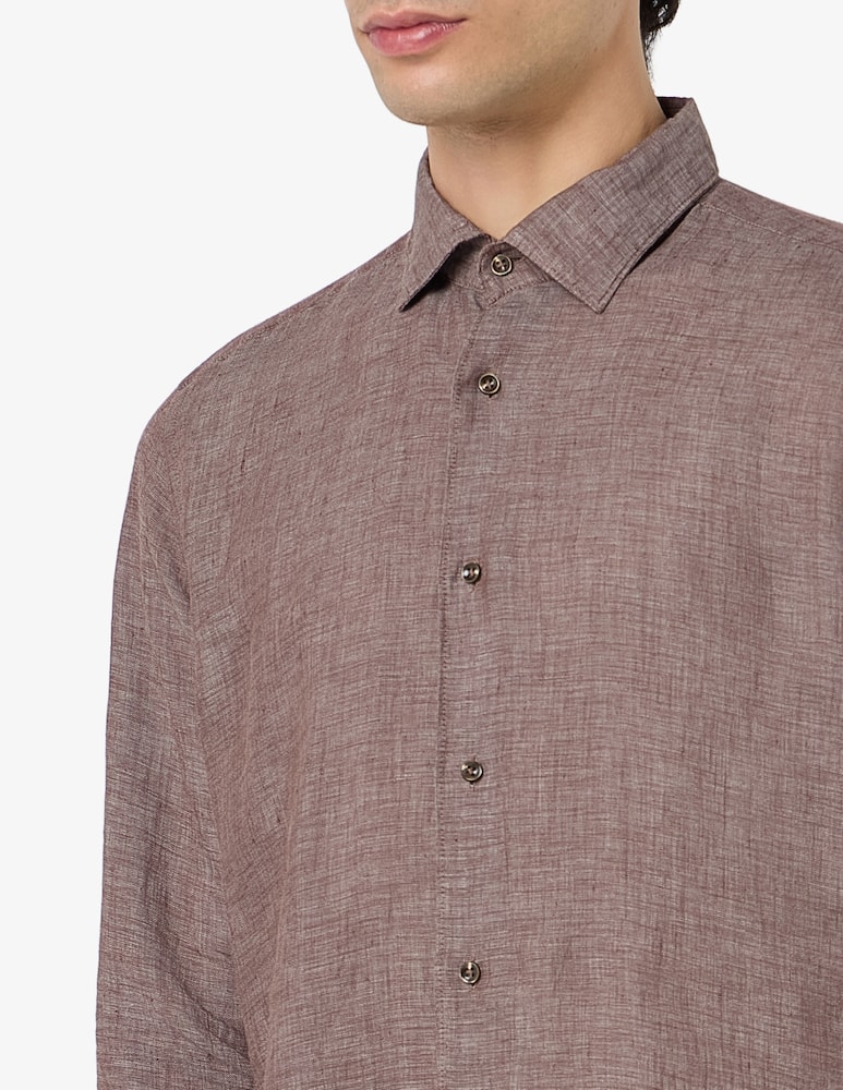 rinascente Sartoria Italiana Camicia manica lunga in lino regular fit