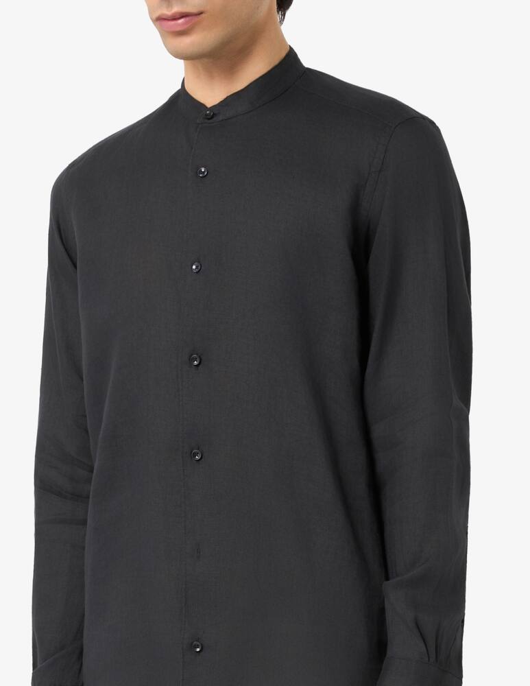 rinascente Sartoria Italiana Camicia in lino con collo guru regular fit