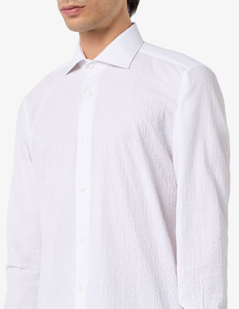 Sartoria Italiana Camicia seersucker regular fit - immagine 4 Sartoria Italiana Camicia seersucker regular fit - immagine 4