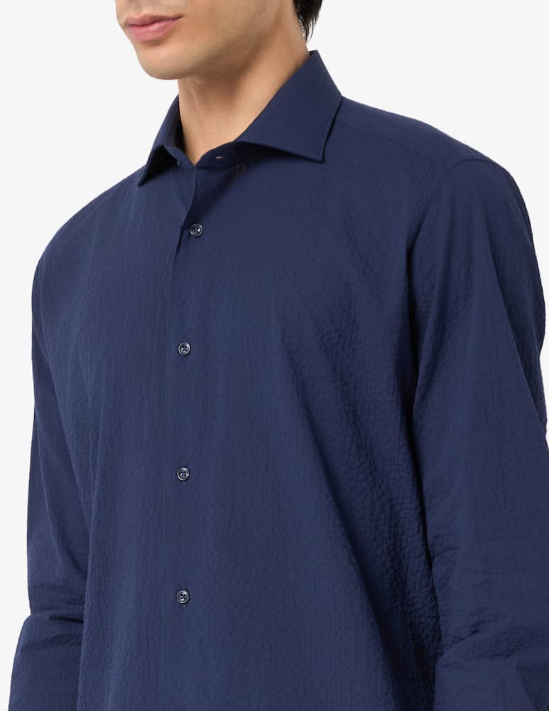 Sartoria Italiana Camicia seersucker regular fit - immagine 4 Sartoria Italiana Camicia seersucker regular fit - immagine 4