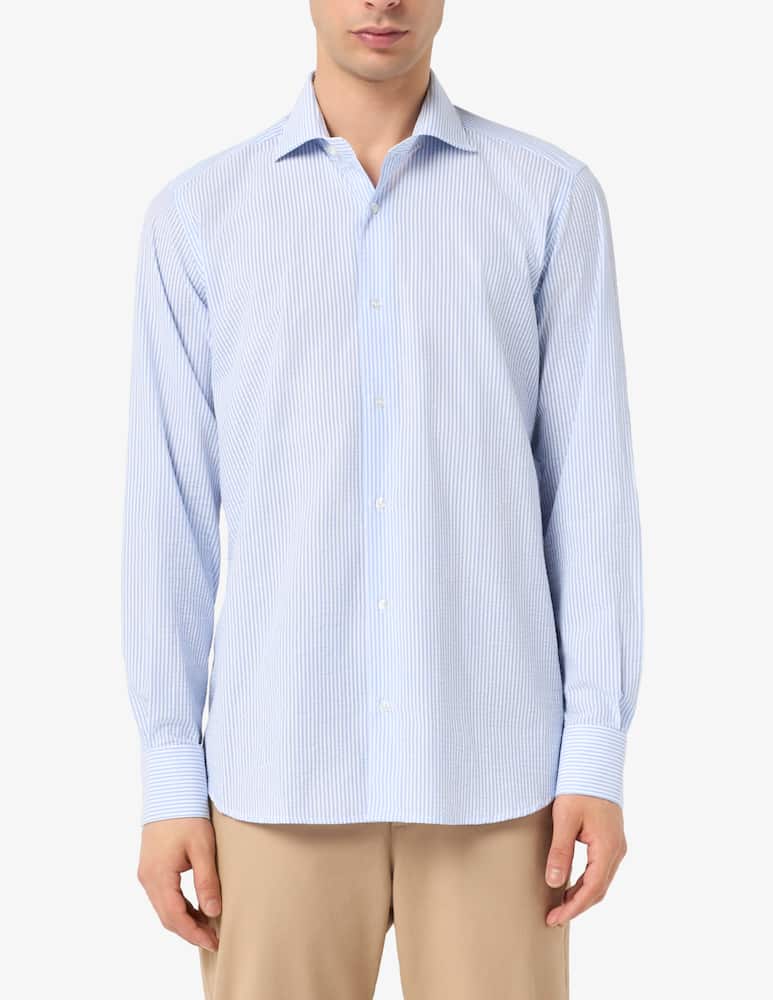 Sartoria Italiana Camicia seersucker regular fit - immagine 1 Sartoria Italiana Camicia seersucker regular fit - immagine 1