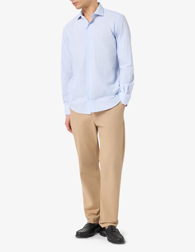 Sartoria Italiana Camicia seersucker regular fit - immagine 2 Sartoria Italiana Camicia seersucker regular fit - immagine 2