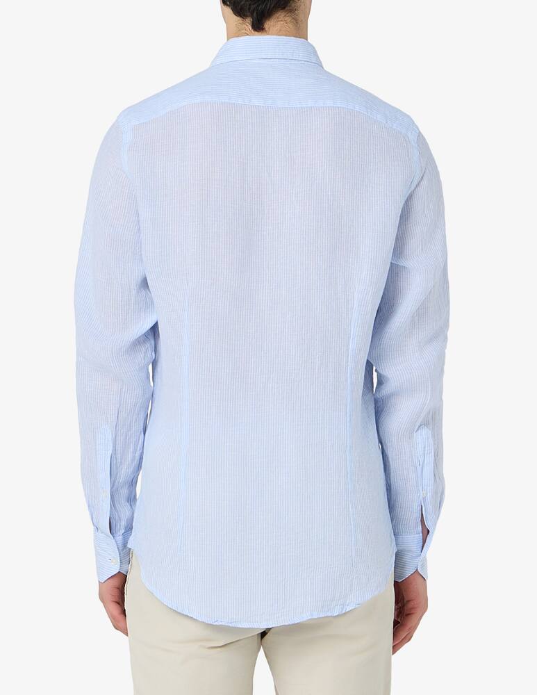 rinascente Sartoria Italiana Camicia collo italiano in lino modern fit