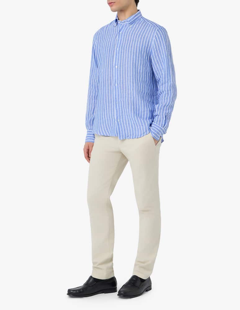Sartoria Italiana Striped linen shirt - picture 2 Sartoria Italiana Striped linen shirt - picture 2