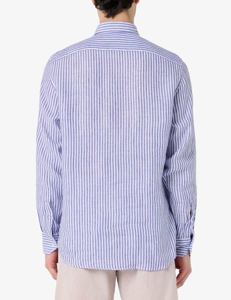 Sartoria Italiana Camicia a righe in lino - immagine 3