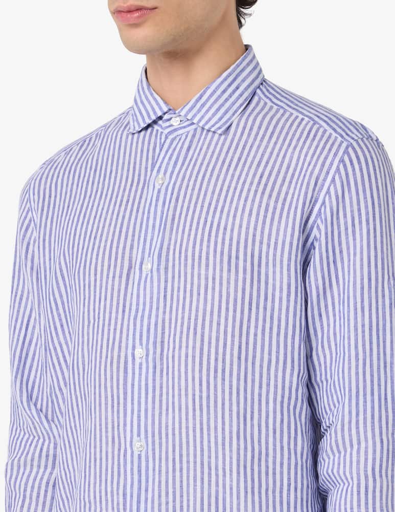 Sartoria Italiana Camicia a righe in lino - immagine 4