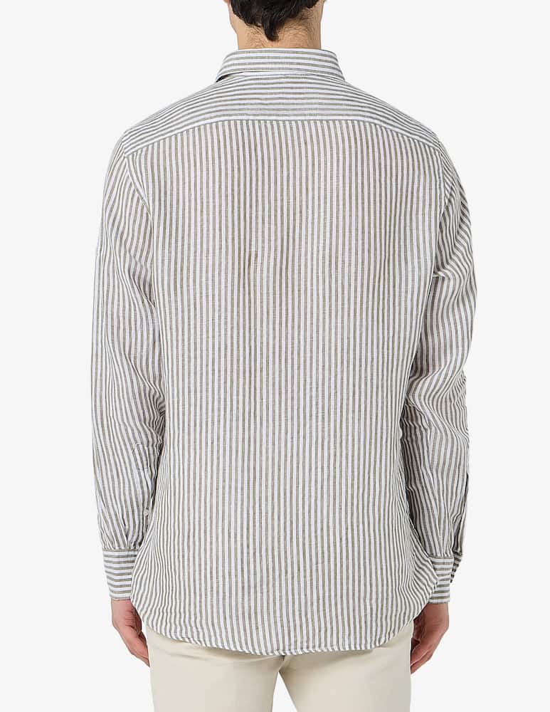 rinascente Sartoria Italiana Camicia rigata in lino regular fit