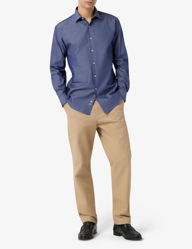 rinascente Sartoria Italiana Camicia in twill di cotone regular fit