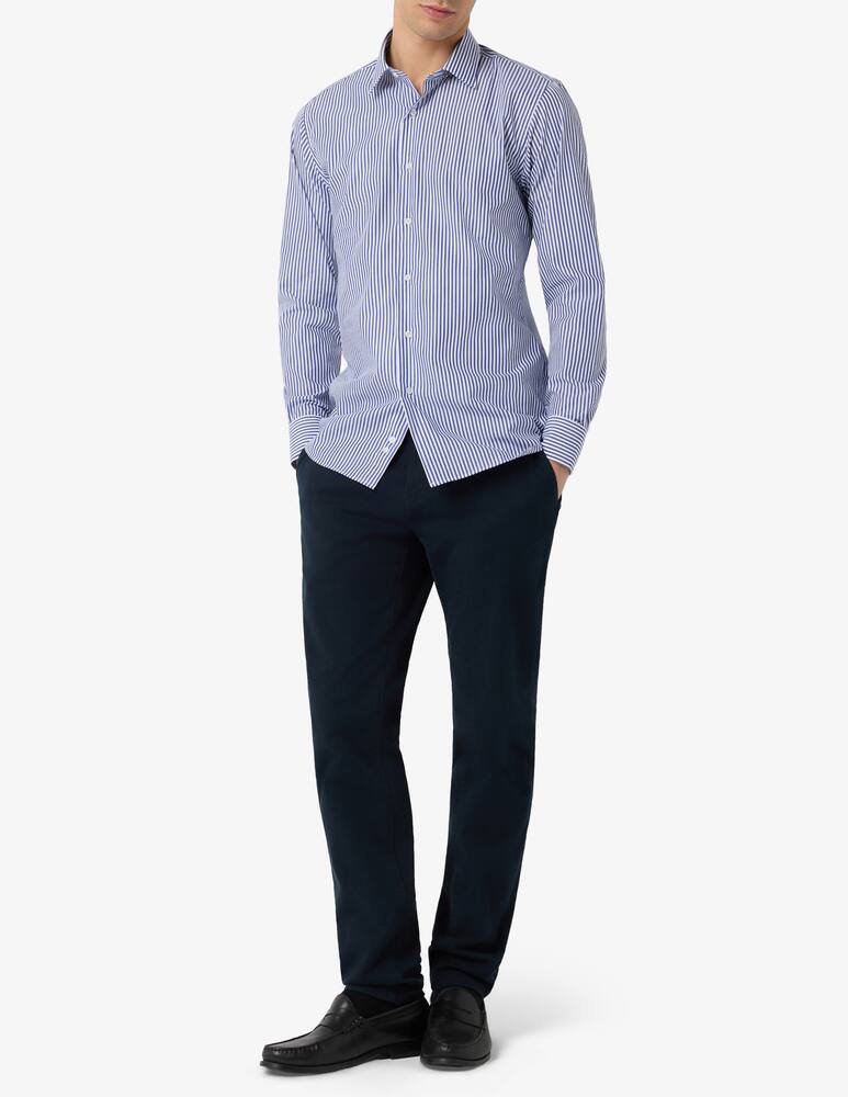 rinascente Sartoria Italiana Camicia a righe wrinkle free in popeline modern fit