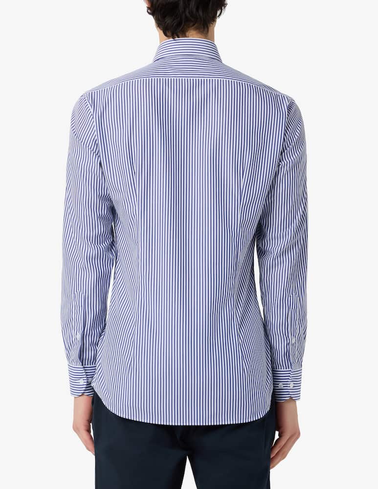 rinascente Sartoria Italiana Camicia a righe wrinkle free in popeline modern fit