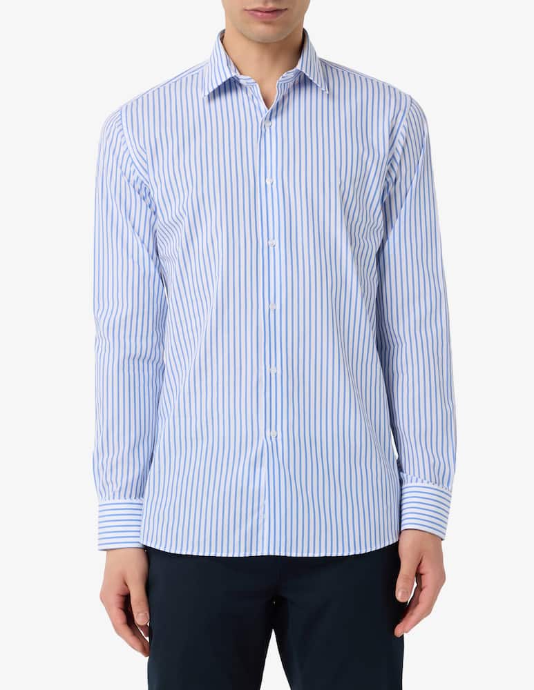 rinascente Sartoria Italiana Camicia a righe in popeline modern fit