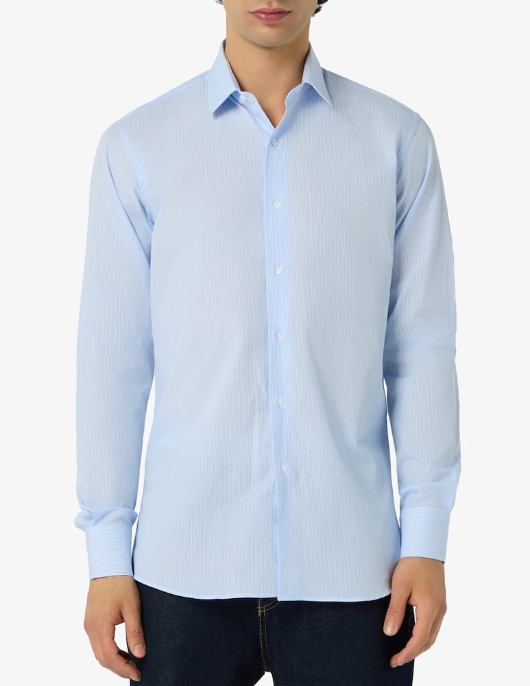 rinascente Sartoria Italiana Camicia rigata in popeline modern fit