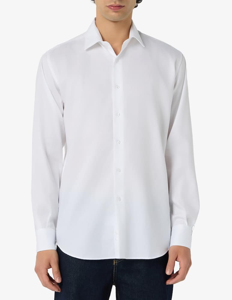 rinascente Sartoria Italiana Camicia regular fit wrinkle free in twill di cotone
