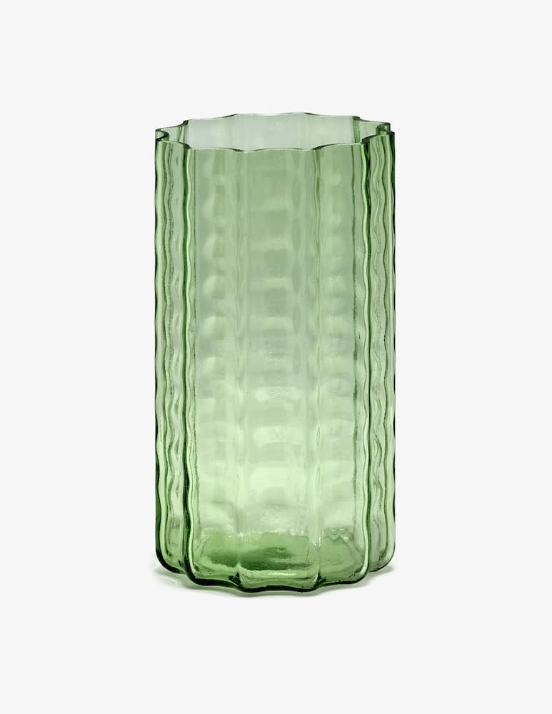 Serax Vase 01 Green Transparant Waves - picture 1 Serax Vase 01 Green Transparant Waves - picture 1