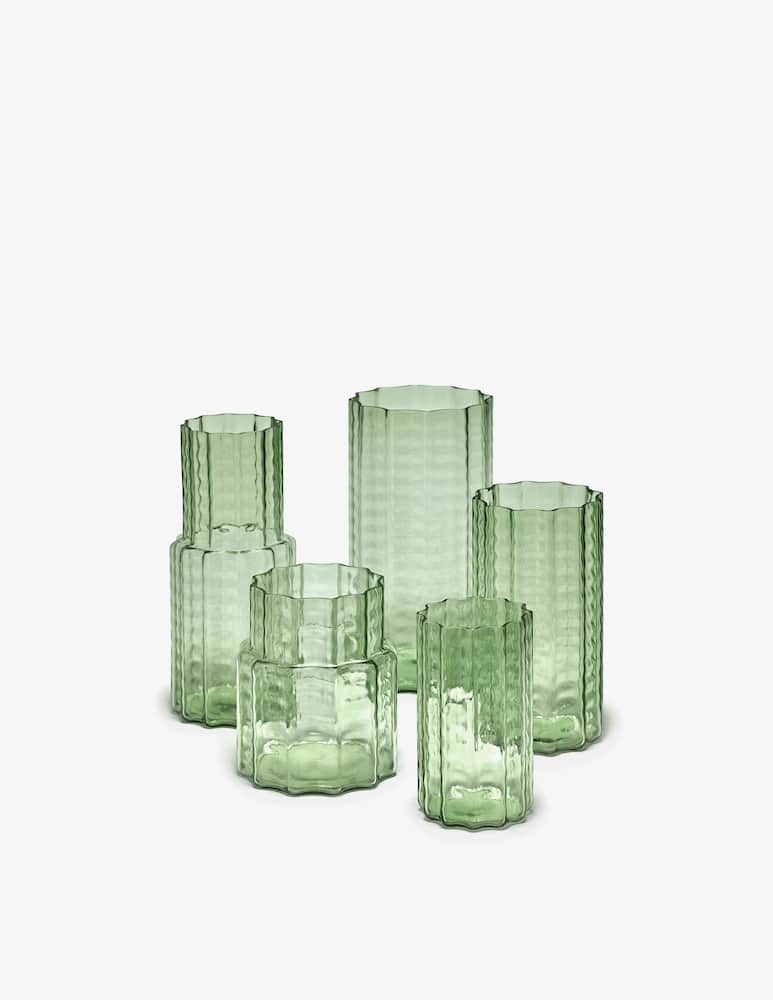 Serax Vase 01 Green Transparant Waves - picture 2 Serax Vase 01 Green Transparant Waves - picture 2
