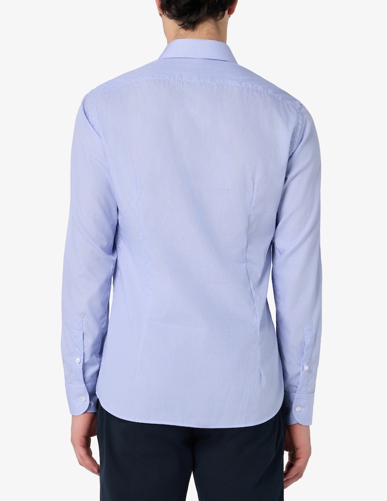 rinascente Sartoria Italiana Patterned no iron shirt