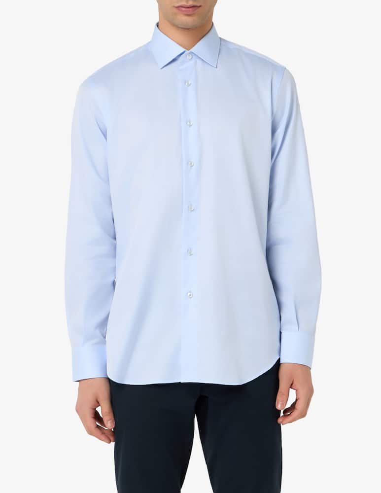 rinascente Sartoria Italiana Camicia doppio ritorto in twill di cotone regular fit