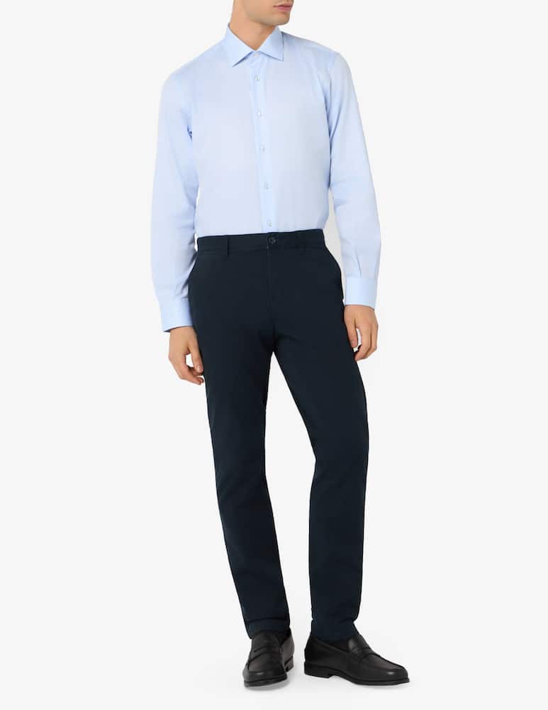 rinascente Sartoria Italiana Camicia doppio ritorto in twill di cotone regular fit