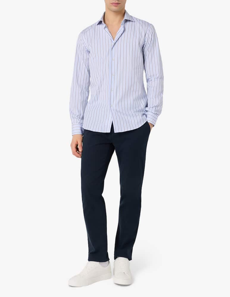 Sartoria Italiana Camicia a righe doppio ritorto modern fit - immagine 2 Sartoria Italiana Camicia a righe doppio ritorto modern fit - immagine 2