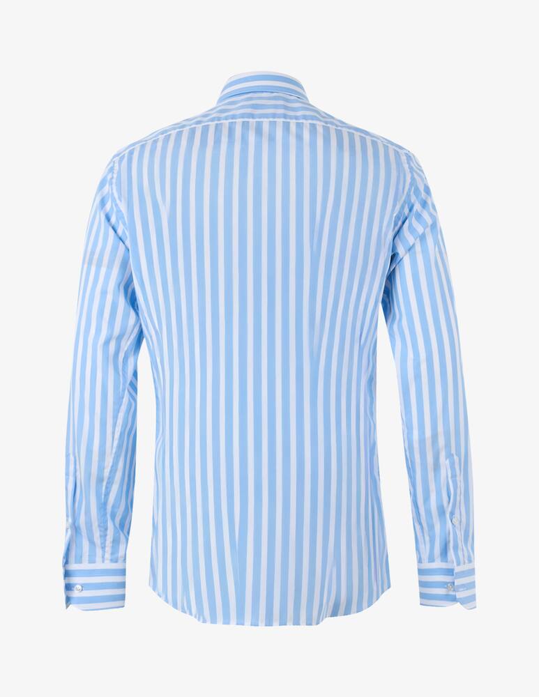 Sartoria Italiana Camicia in popeline a righe larghe - immagine 2