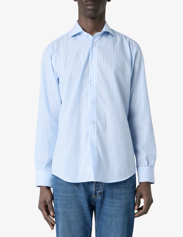 rinascente Sartoria Italiana Camicia rigata regular fit no stiro