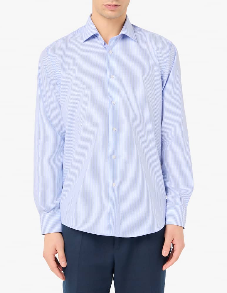 rinascente Sartoria Italiana Classic stripe poplin shirt