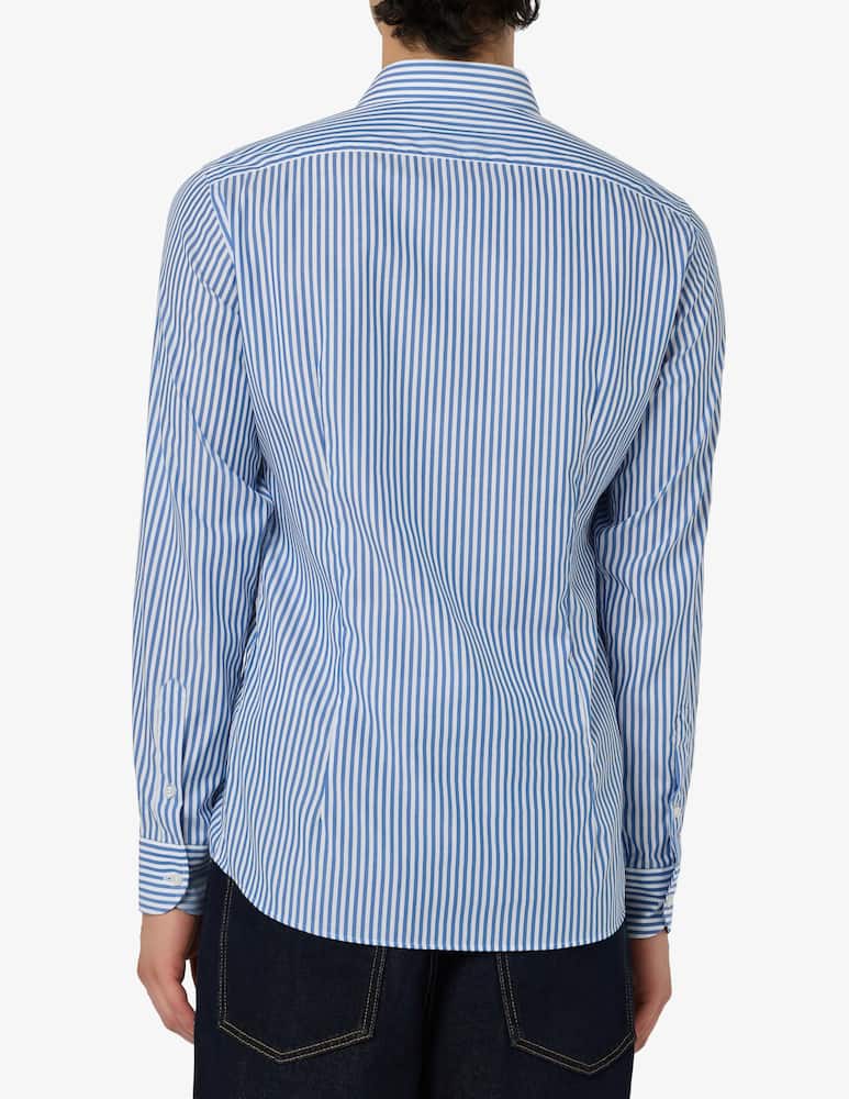 Sartoria Italiana Camicia rigata in popeline no iron modern fit - immagine 3 Sartoria Italiana Camicia rigata in popeline no iron modern fit - immagine 3