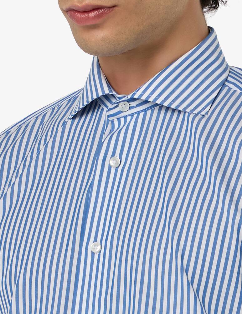 Sartoria Italiana Camicia rigata in popeline no iron modern fit - immagine 4 Sartoria Italiana Camicia rigata in popeline no iron modern fit - immagine 4