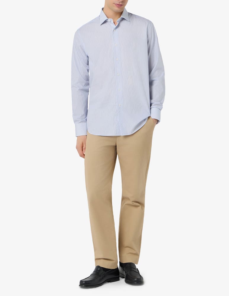 rinascente Sartoria Italiana Camicia a righe in popeline regular fit