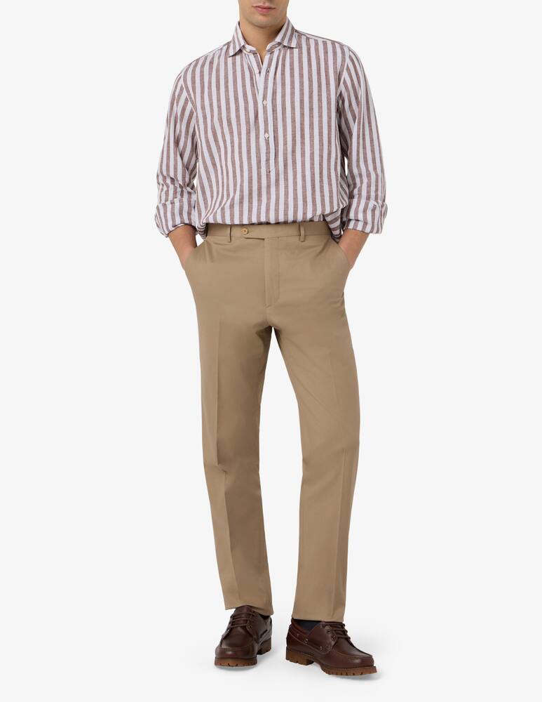 Sartoria Italiana Linen stripe polo shirt - picture 2 Sartoria Italiana Linen stripe polo shirt - picture 2