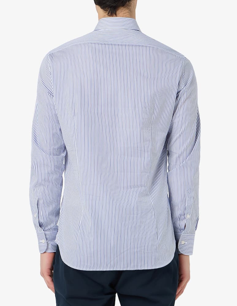 rinascente Sartoria Italiana Camicia a righe tennis in popeline modern fit