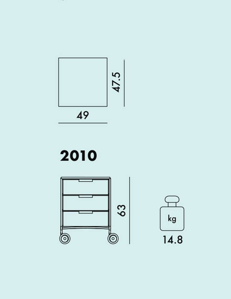 rinascente Kartell Mobil Cassettiera - Nero