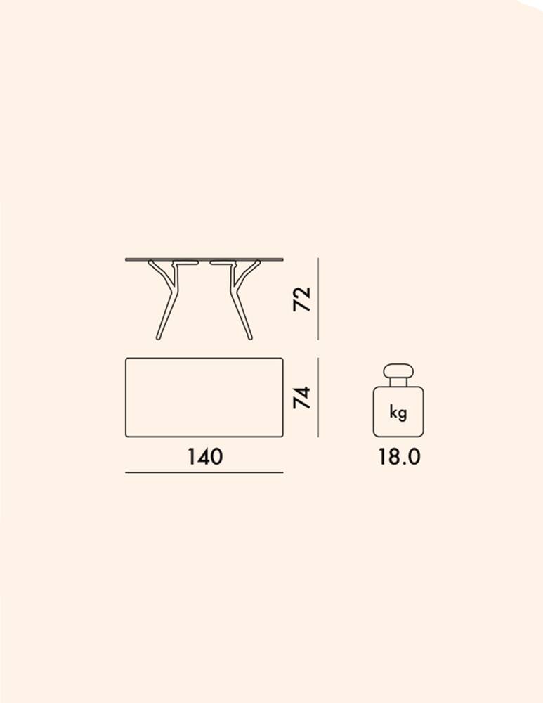 rinascente Kartell Spoon Table - White