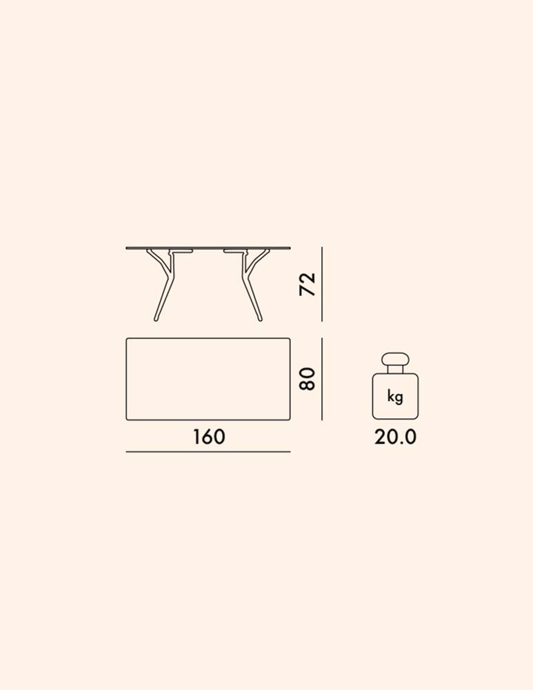 rinascente Kartell Spoon Table - White