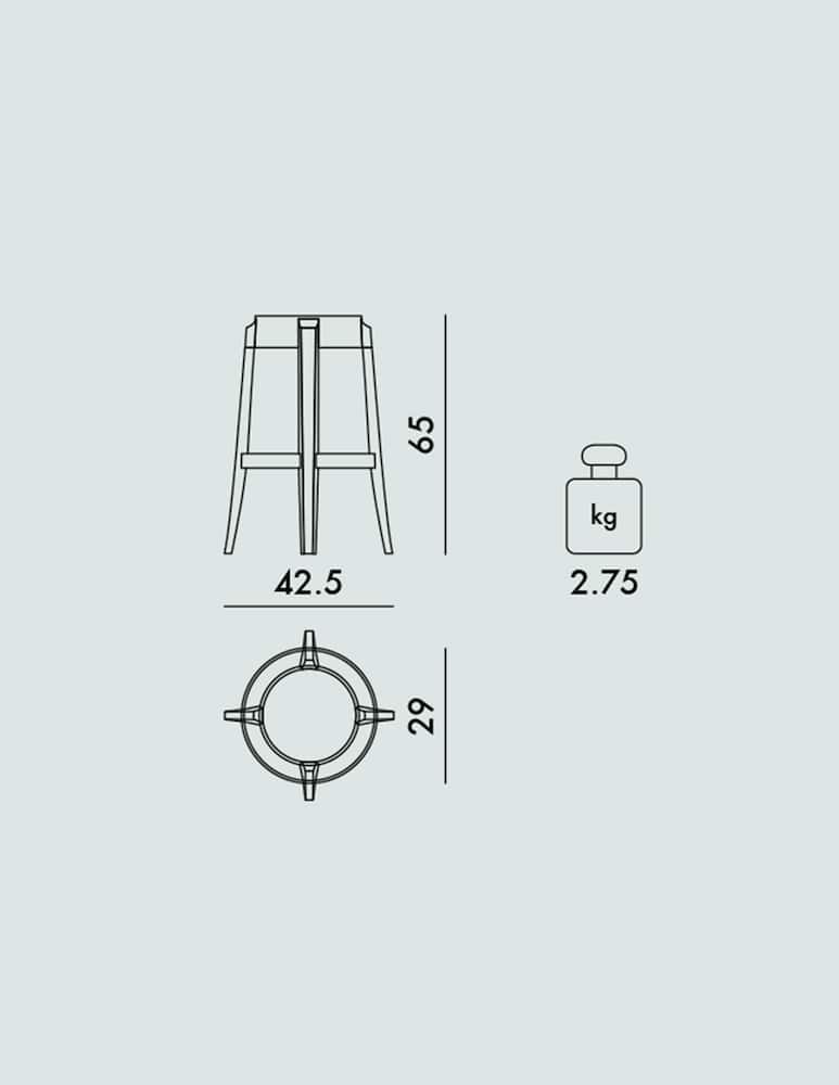 Kartell Sgabello Charles Ghost h.65 - immagine 3 Kartell Sgabello Charles Ghost h.65 - immagine 3