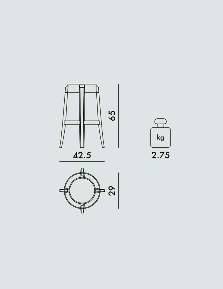 rinascente Kartell Charles Ghost h.65 stool