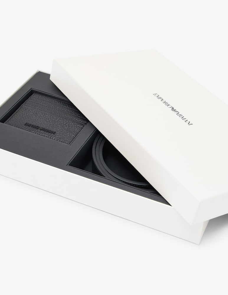 Emporio Armani Leather belt and cardholder set - picture 5