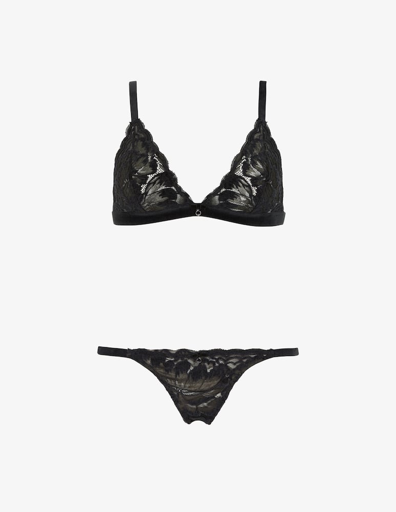 rinascente Emporio Armani Set triangolo e perizoma in pizzo