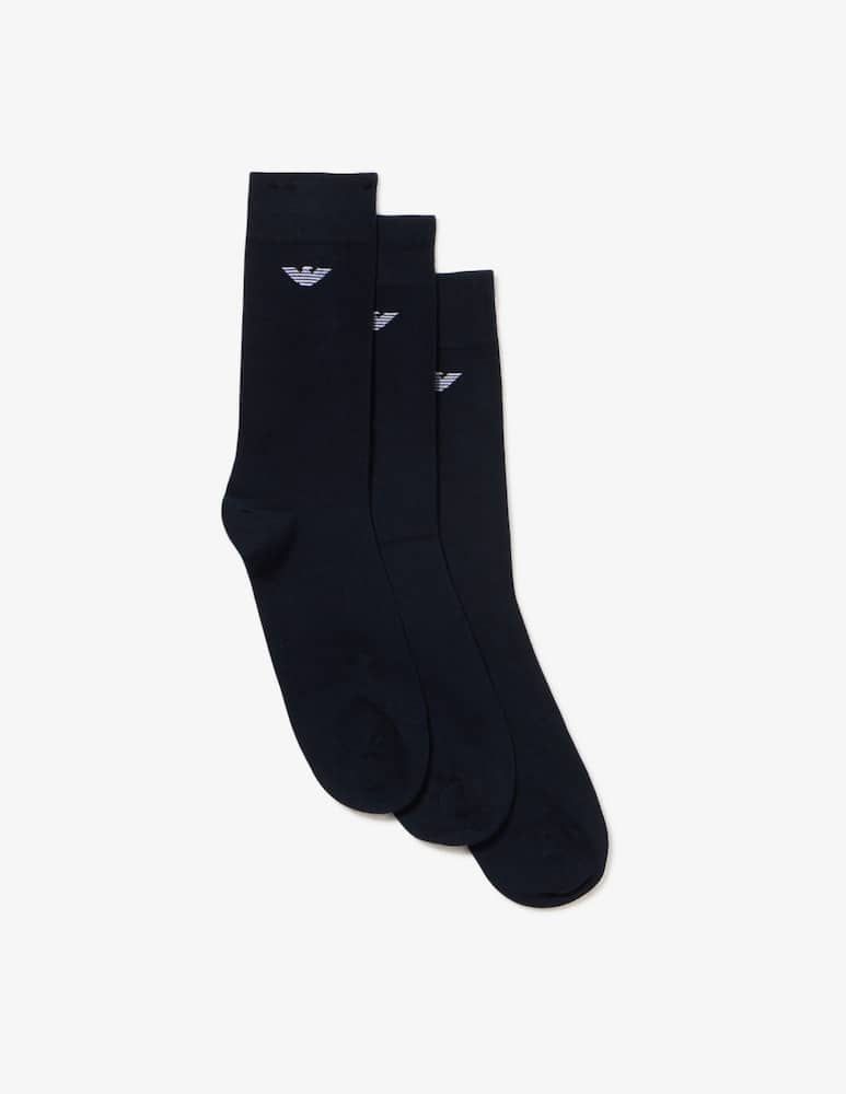 Emporio Armani Calze corte cotone 3 pack - immagine 1