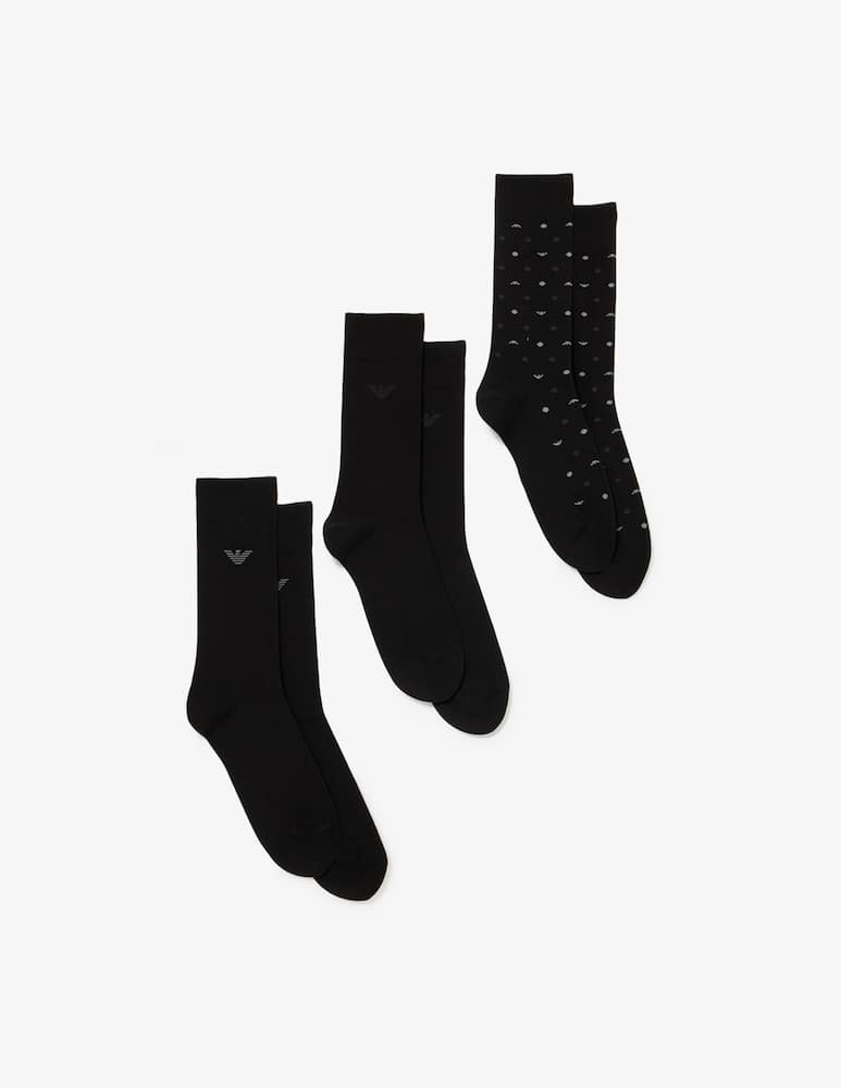 rinascente Emporio Armani Calze corte con aquila 3 pack