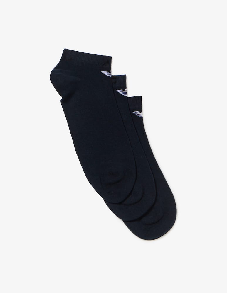Emporio Armani Cotton sneaker socks trio - picture 1 Emporio Armani Cotton sneaker socks trio - picture 1