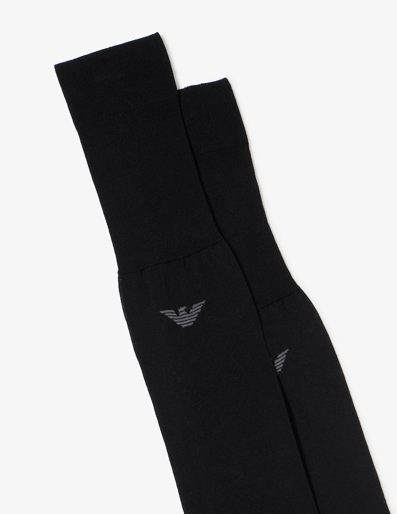 Emporio Armani Dressy cotton lisle long socks - picture 2 Emporio Armani Dressy cotton lisle long socks - picture 2