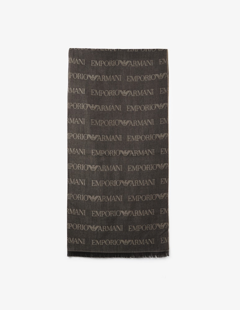 rinascente Emporio Armani Sciarpa multi logo in lana