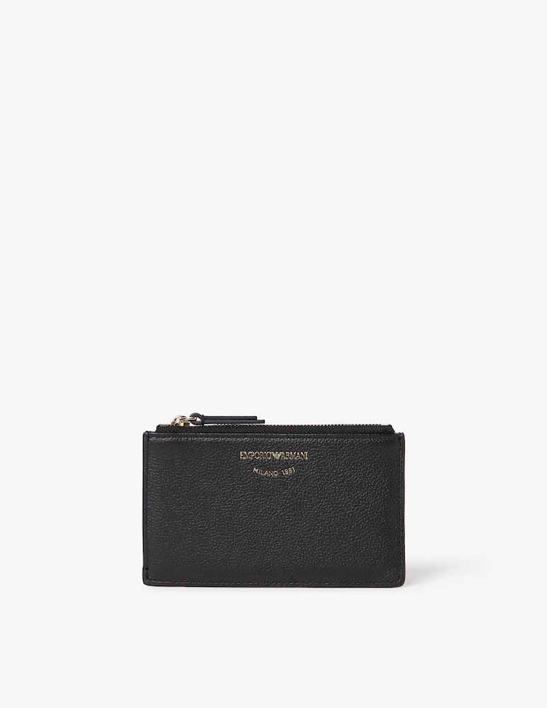 rinascente Emporio Armani Zip leather card holder